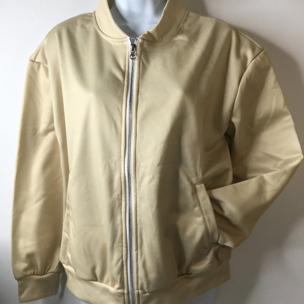 Women's Casual Bomber Jacket Zip Up Windbreaker with Pockets